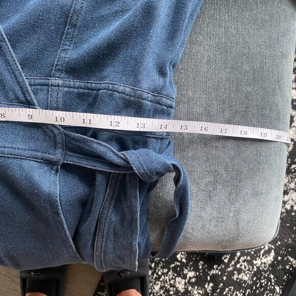 Diane von Furstenberg Christa Wrap Mini/Midi Dress, Indigo Denim, Size S - Picture 7 of 9